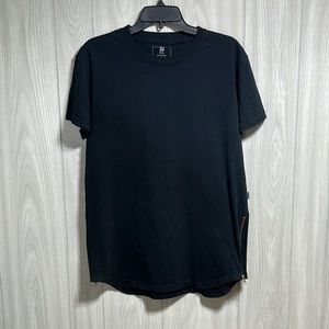 H&W black shirt with side zippers